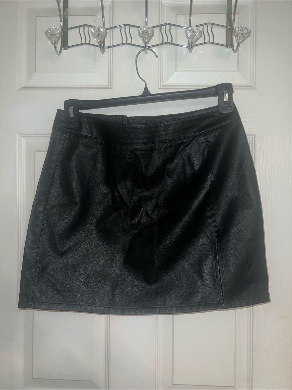 Lioness Black Faux Leather Mini Skirt